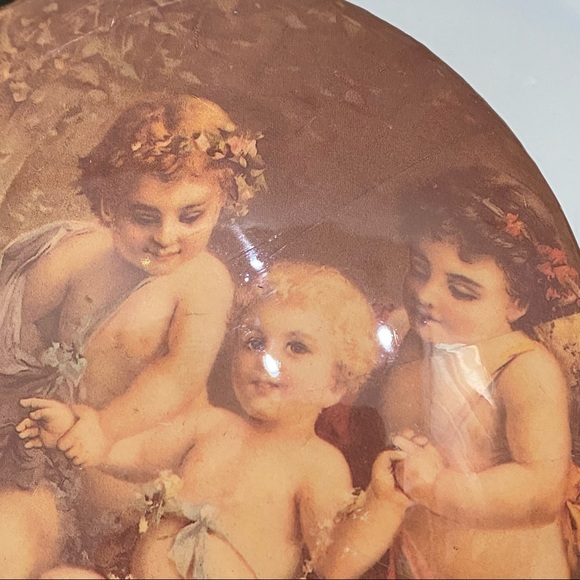 Vintage ENESCO Texjade Cherub Angel Trinket Box - Picture 8 of 16